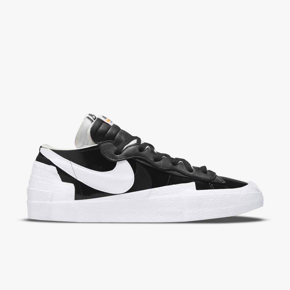Sacai x Nike Blazer Low Black Patent DM6443 001 Grailify